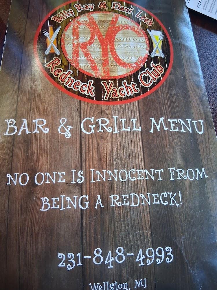 Billy Ray & Dani Lees LLC Redneck Yacht Club Menu image 1